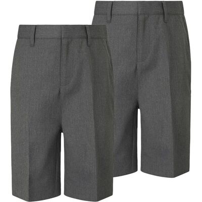 Trutex - Basics 2-Pack - Grau - Slim Fit - Shorts Trutex - Basics 2-Pack - Grau - Slim Fit - Shorts