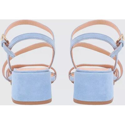 Sandales en cuir et suède bleu pâle Ginette2 - Jones - Publicité Sandales en cuir et suède bleu pâle Ginette2 - Jones - Publicité