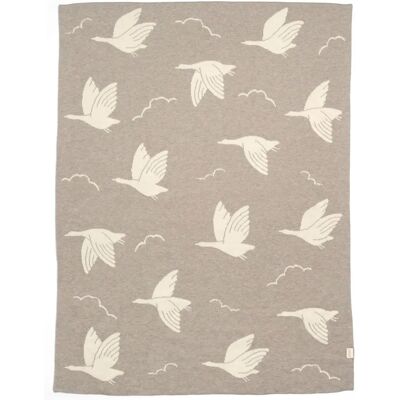 Mamas and Papas Welcome To The World Duckling Mocha Cotton Knitted Blanket Mamas and Papas Welcome To The World Duckling Mocha Cotton Knitted Blanket