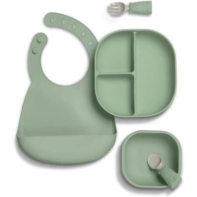 Mamas & Papas Kiwi First Mealtime Silicone Set Mamas & Papas Kiwi First Mealtime Silicone Set