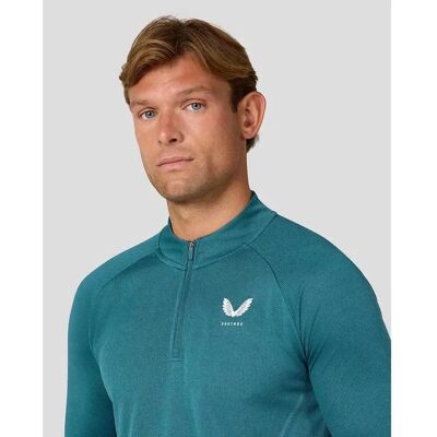 Castore - Engineered knit 1/4 zip - Vert - Grand - Sweater - Publicité Castore - Engineered knit 1/4 zip - Vert - Grand - Sweater - Publicité
