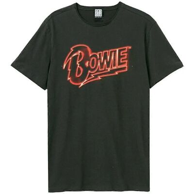 Amplified David Bowie Neon Sign Charcoal T-Shirt - Unisex Amplified David Bowie Neon Sign Charcoal T-Shirt - Unisex