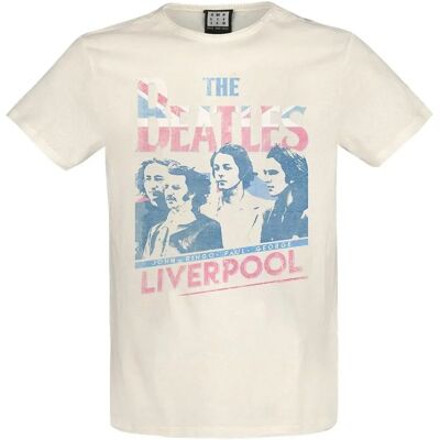 T-Shirt Amplified Liverpool 2ª Edizione The Beatles Bianco - Unisex Cotone Vintage T-Shirt Amplified Liverpool 2ª Edizione The Beatles Bianco - Unisex Cotone Vintage