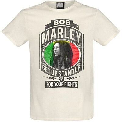 Amplified Bob Marley Fight For Your Rights T-Shirt - Unisex XL White Amplified Bob Marley Fight For Your Rights T-Shirt - Unisex XL White