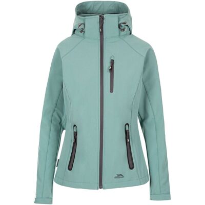 Casaco Softshell Impermeável Feminino Trespass Bela II - Névoa Verde Casaco Softshell Impermeável Feminino Trespass Bela II - Névoa Verde