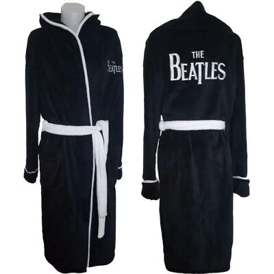 The Beatles Drop T Logo Unisex Dressing Gown - Black - Dress Type The Beatles Drop T Logo Unisex Dressing Gown - Black - Dress Type