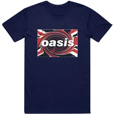 Oasis - Union Jack T-Shirt - Navy Blue - XL - T-Shirt Oasis - Union Jack T-Shirt - Navy Blue - XL - T-Shirt