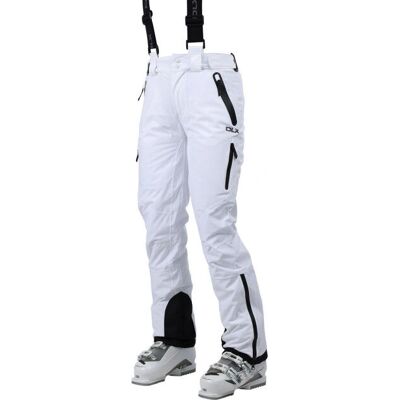 Calças de Esqui Femininas Impermeáveis - Branco - XL Calças de Esqui Femininas Impermeáveis - Branco - XL