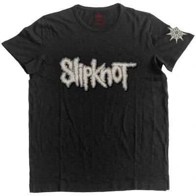Maglietta Slipknot Logo Ricamato Nera XXL - Maglietta Maglietta Slipknot Logo Ricamato Nera XXL - Maglietta