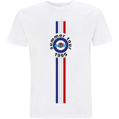 Oasis Unisex Tour 1995 Stripe T-Shirt - T-Shirt Oasis Unisex Tour 1995 Stripe T-Shirt - T-Shirt