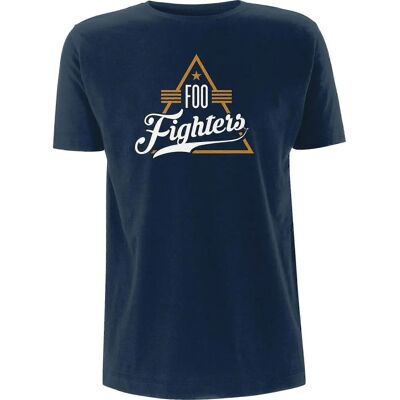 T-Shirt Triangolo Blu Navy Foo Fighters - Unisex Adulto T-Shirt Triangolo Blu Navy Foo Fighters - Unisex Adulto