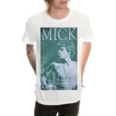 T-Shirt Bianco Versione 2 Mick - The Rolling Stones - Uomo - Unisex - Ufficiale T-Shirt Bianco Versione 2 Mick - The Rolling Stones - Uomo - Unisex - Ufficiale