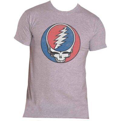 Maglietta Unisex Grateful Dead Steal Your Face - Classico Grigio XXL Maglietta Unisex Grateful Dead Steal Your Face - Classico Grigio XXL
