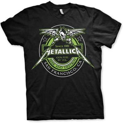 T-Shirt Metallica Unisex Fuel - Nero - T-Shirt T-Shirt Metallica Unisex Fuel - Nero - T-Shirt