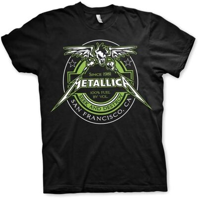 T-Shirt Metallica Fuel Nero - Adulto Unisex T-Shirt Metallica Fuel Nero - Adulto Unisex