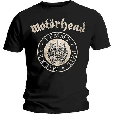 T-shirt nero Motorhead con collo rotondo - Unisex T-shirt nero Motorhead con collo rotondo - Unisex