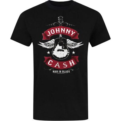 Johnny Cash Unisex Man Black Winged Guitar T-Shirt - T-Shirt Johnny Cash Unisex Man Black Winged Guitar T-Shirt - T-Shirt