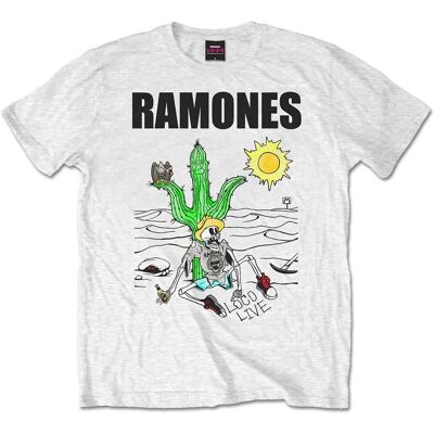 T-shirt Loco Live dei Ramones Bianco - Unisex Adulto T-shirt Loco Live dei Ramones Bianco - Unisex Adulto