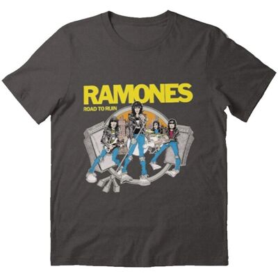 Ramones Road To Ruin Charcoal XL T-Shirt Ramones Road To Ruin Charcoal XL T-Shirt