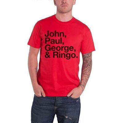 The Beatles John Paul George Ringo T-Shirt Red XL - T-Shirt The Beatles John Paul George Ringo T-Shirt Red XL - T-Shirt
