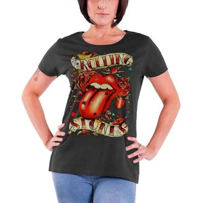 T-Shirt Logo Marrone dei Rolling Stones - Unisex Adulti T-Shirt Logo Marrone dei Rolling Stones - Unisex Adulti
