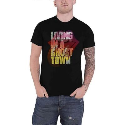 The Rolling Stones Maglietta Unisex Ghost Town - Nera - Taglia: Regolare/36/10/8 The Rolling Stones Maglietta Unisex Ghost Town - Nera - Taglia: Regolare/36/10/8