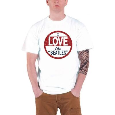 I Beatles Unisex Adulto Adoro I Beatles Stampa sul Retro Maglietta - Maglietta I Beatles Unisex Adulto Adoro I Beatles Stampa sul Retro Maglietta - Maglietta