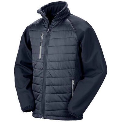 Result Navy/Grey Unisex Softshell Padded Jacket - Jacket Result Navy/Grey Unisex Softshell Padded Jacket - Jacket