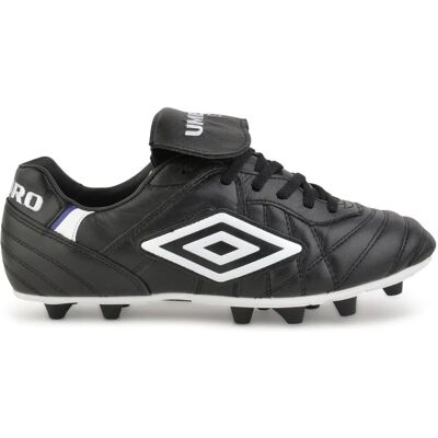 Botas de Futebol em Couro para Homens Umbro Speciali Pro FG - Preto/Branco/Azul Royal Botas de Futebol em Couro para Homens Umbro Speciali Pro FG - Preto/Branco/Azul Royal