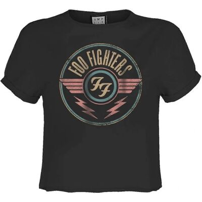 Amplified Womens Air Foo Fighters Charcoal Crop Top - Crop Top Amplified Womens Air Foo Fighters Charcoal Crop Top - Crop Top