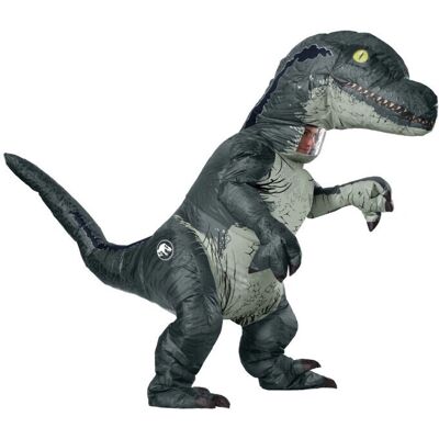 Jurassic World Velociraptor Inflatable Costume - Blue Unisex One Size Jurassic World Velociraptor Inflatable Costume - Blue Unisex One Size