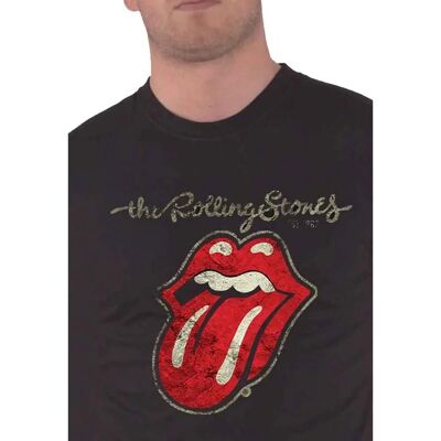 The Rolling Stones Black Unisex T-Shirt - Crew Neck - Soft Cotton - Official Licensed The Rolling Stones Black Unisex T-Shirt - Crew Neck - Soft Cotton - Official Licensed