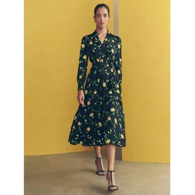Hobbs Everly Floral Shirt Midi Dress - Dress Hobbs Everly Floral Shirt Midi Dress - Dress