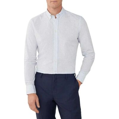 Chemise Géométrique Bleue Slim Fit HM309828 de Hackett London - Casual - Publicité Chemise Géométrique Bleue Slim Fit HM309828 de Hackett London - Casual - Publicité