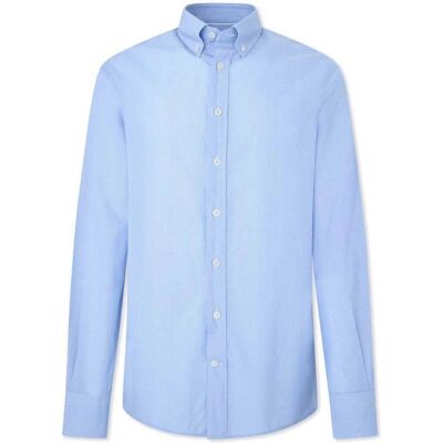 Hackett London Modell HM309824 Blau Polka Dot Hemd - Hemd Hackett London Modell HM309824 Blau Polka Dot Hemd - Hemd