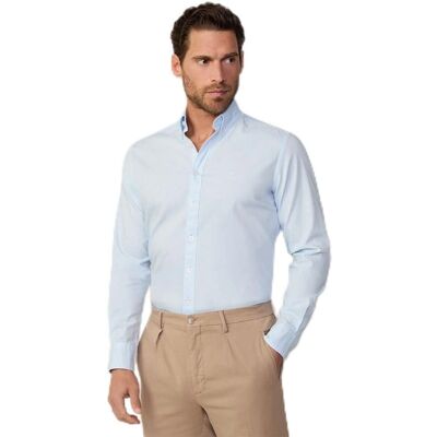 Chemise en coton bleu Hackett London Modèle HM3010028 - Chemise - Publicité Chemise en coton bleu Hackett London Modèle HM3010028 - Chemise - Publicité