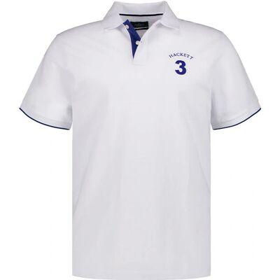 Hackett London Weiße Klassische Passform Baumwoll-Polo - Poloshirt Hackett London Weiße Klassische Passform Baumwoll-Polo - Poloshirt