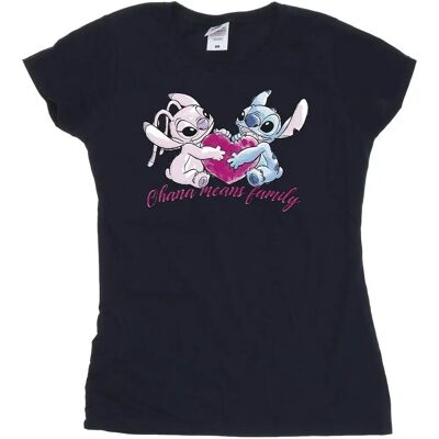 Disney Lilo Stitch Ohana Hart T-Shirt - T-Shirt Disney Lilo Stitch Ohana Hart T-Shirt - T-Shirt