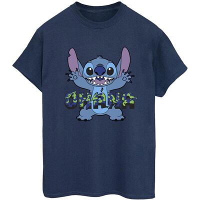 Koszulka Disney Lilo i Stitch Ohana Granatowa Bawełniana Fit dla Chłopaka Koszulka Disney Lilo i Stitch Ohana Granatowa Bawełniana Fit dla Chłopaka