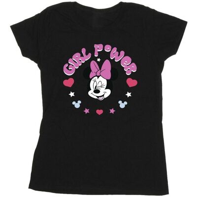 Disney - Minnie Mouse Girl Power Cotton T-Shirt - Czarny - S Disney - Minnie Mouse Girl Power Cotton T-Shirt - Czarny - S