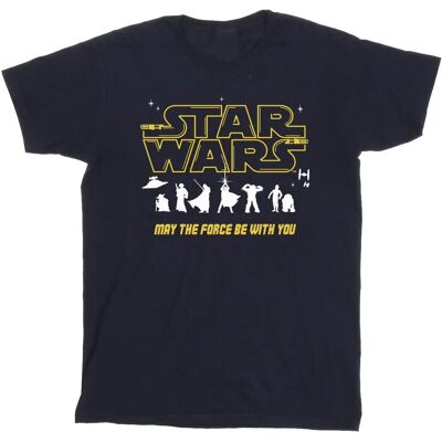 Star Wars Jongens Silhouettes Force Marineblauw - T-Shirt Star Wars Jongens Silhouettes Force Marineblauw - T-Shirt
