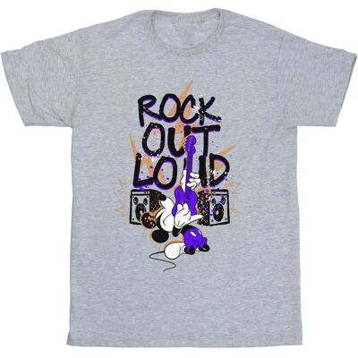 T-Shirt Disney Mickey Mouse Rock Out Loud - Gris Homme 2XL T-Shirt Disney Mickey Mouse Rock Out Loud - Gris Homme 2XL