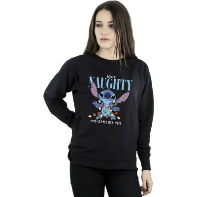 Disney Lilo & Stitch Naughty & Nice Sweatshirt - 3XL Zwart Disney Lilo & Stitch Naughty & Nice Sweatshirt - 3XL Zwart