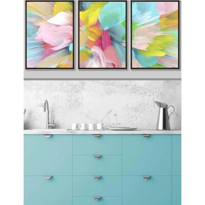 ARTZE - Set of 3 - Black - Framed - Wall Art ARTZE - Set of 3 - Black - Framed - Wall Art