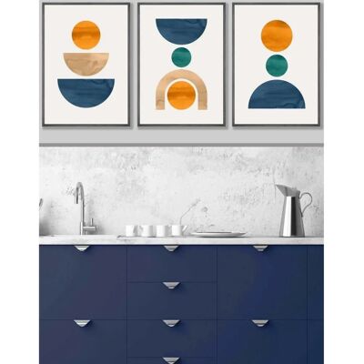 ARTZE - Mid Century Graphical Shapes - Wall Art ARTZE - Mid Century Graphical Shapes - Wall Art