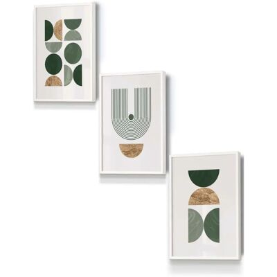 ARTZE - Mid Century Geometric - Green and Gold - Small ARTZE - Mid Century Geometric - Green and Gold - Small