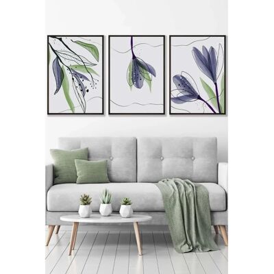 ARTZE - Graphical Line Art Spring Tulips - Wall Art ARTZE - Graphical Line Art Spring Tulips - Wall Art