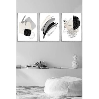 ARTZE - Abstract Watercolour Shapes - Framed Wall Art ARTZE - Abstract Watercolour Shapes - Framed Wall Art
