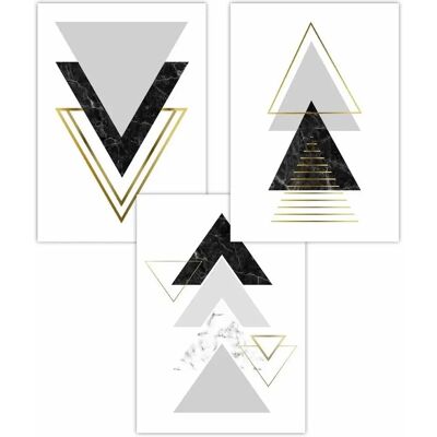 ARTZE - Geometric Triangle Set - Wall Art Poster Set ARTZE - Geometric Triangle Set - Wall Art Poster Set