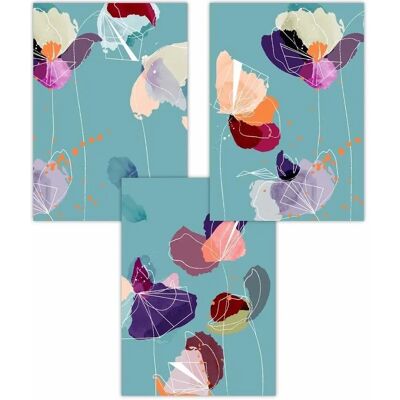 ARTZE - Spring Flowers Triptych - Set of 3 - Posters ARTZE - Spring Flowers Triptych - Set of 3 - Posters